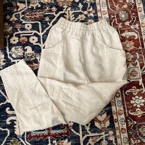Elizabeth Suzann Clyde work pant in 100% linen